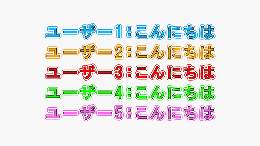 複数人向けテロップデザインフリー素材 Trendkat